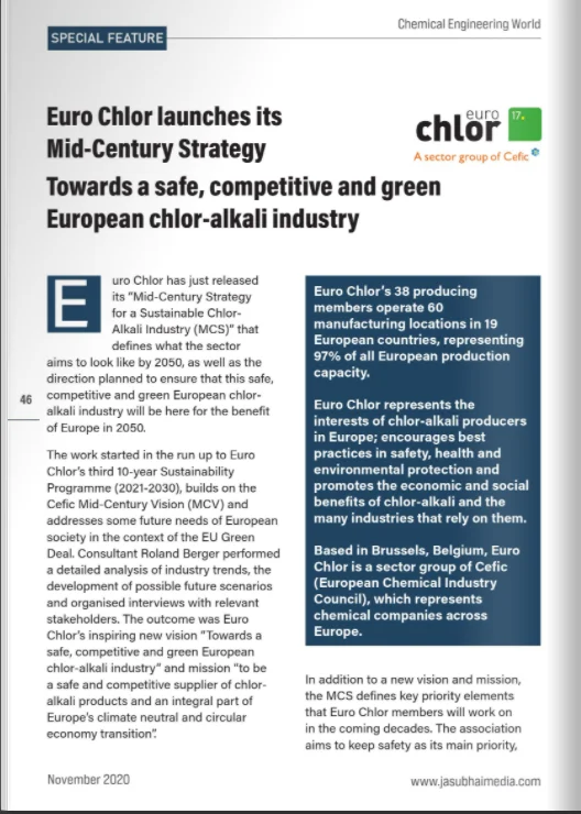 Chemical Engineering World publishes article about MCS